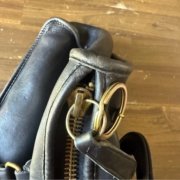 Coach Black Leather Satchel Briefcase
